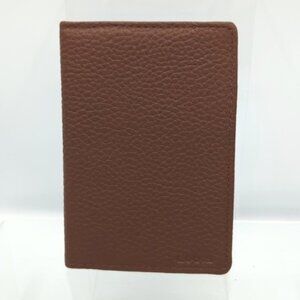 Lodis Passport Wallet Brown Pebble Leather Travel Card Wallet